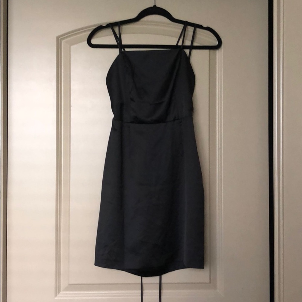 Forever 21 Contemporary Black Satin Mini Dress